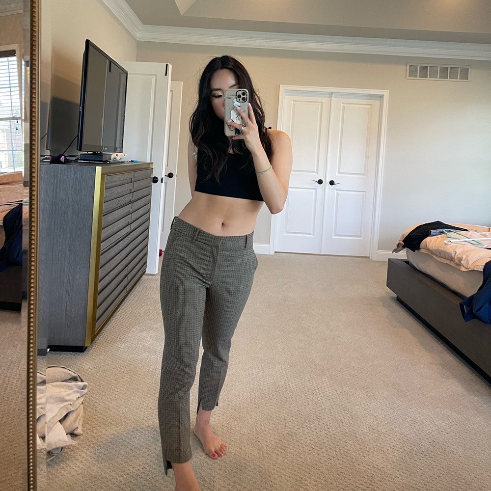 Zara plaid ankle trousers